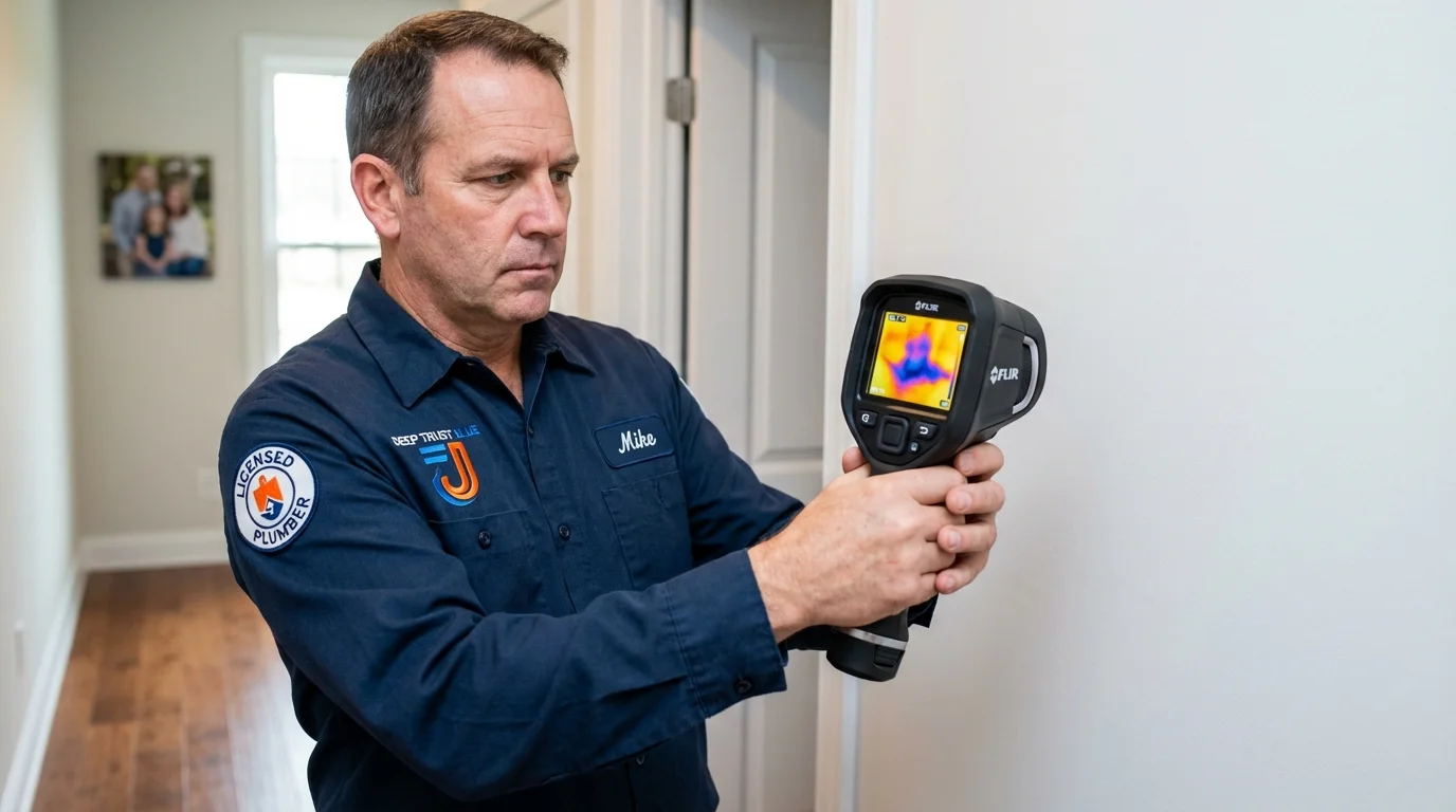 Thermal imaging leak detection by Johns Plumbing LLC in Monument Beach